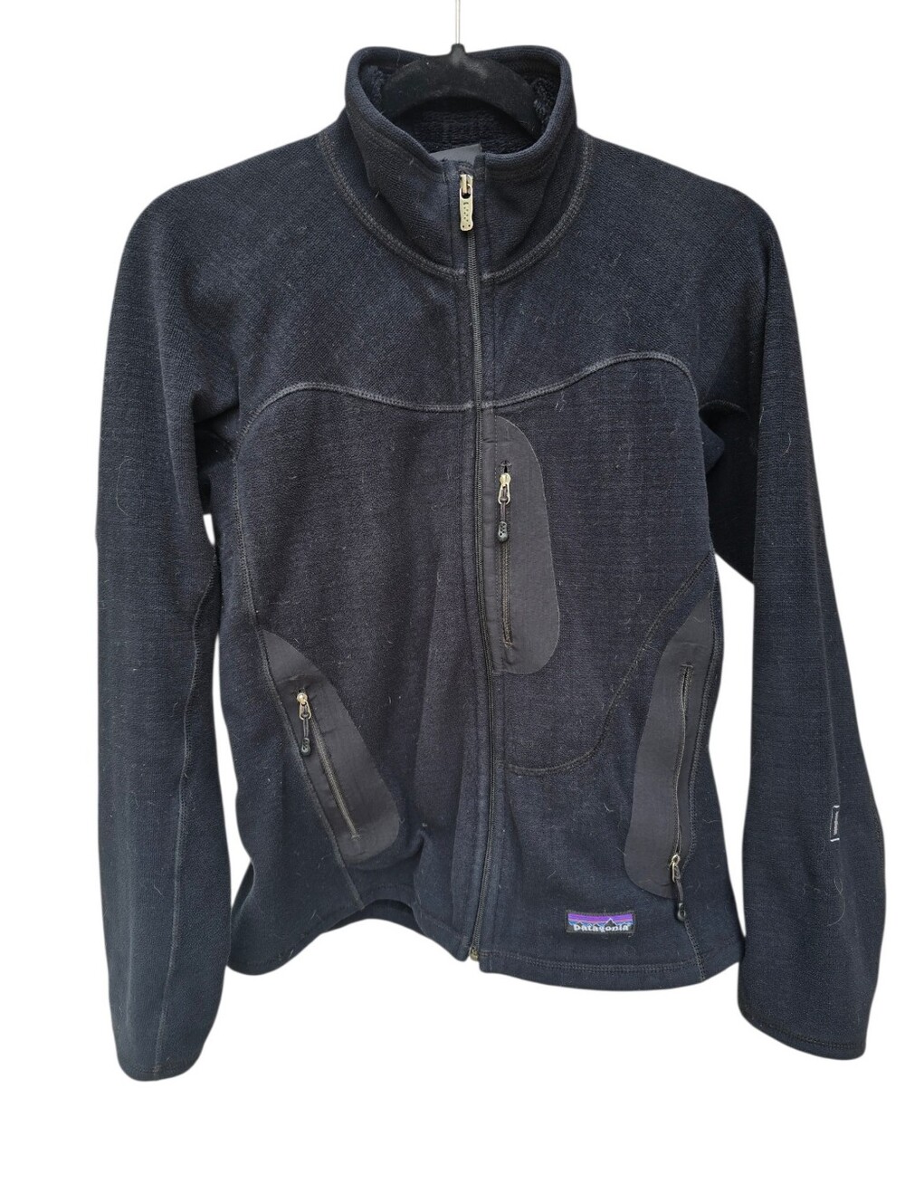 Patagonia Women's R3 Full Zip Fleece Jacket Polartec Small Black VTG